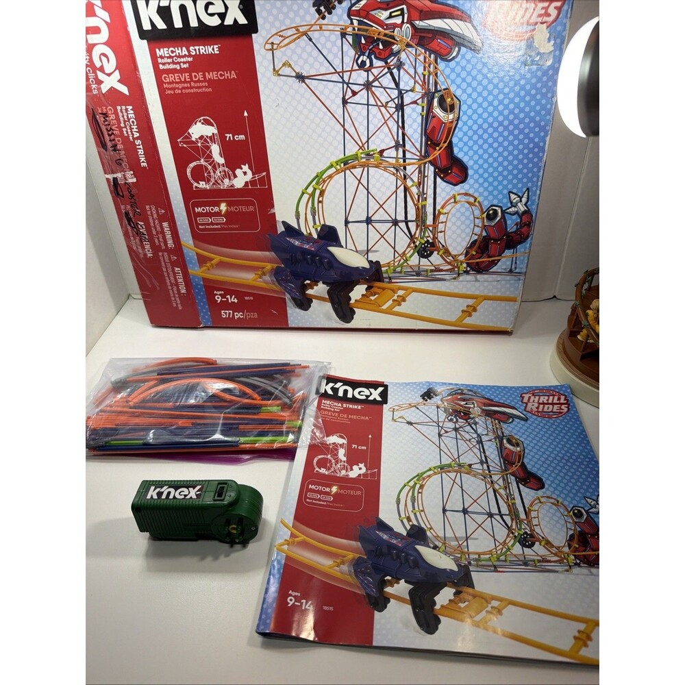 K'nex 18515 Mecha Strike Roller Coaster Replacement Parts - Green Motor, Manual